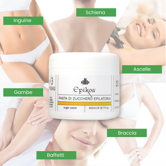 PASTA DI ZUCCHERO STRONG N.3 EPIKOA cera NATURALE epilatoria 500ml