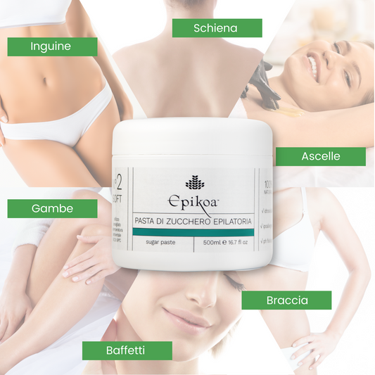 PASTA DI ZUCCHERO SOFT N.2 EPIKOA cera NATURALE epilatoria 500ml